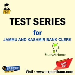 Test Series For JAMMU AND KASHMIR BANK CLERK