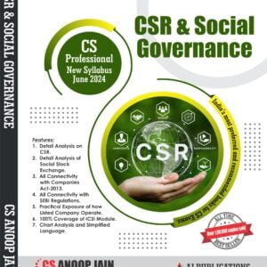 CS Professional CSR and Social Governance By CS Anoop Jain (New Syllabus)