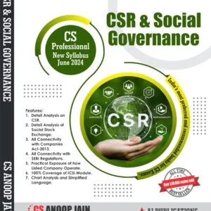 CS Professional CSR and Social Governance By CS Anoop Jain (New Syllabus)